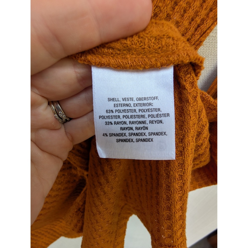 Maeve Anthropologie Boho Thermal Shirt Womens S Rust Fall Layering Granola Girl - Picture 4 of 6